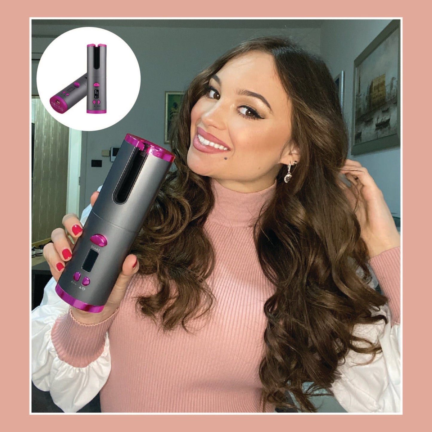 LuxeCurl Pro Rizador de pelo automático